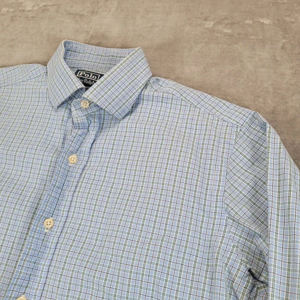 Polo Ralph Lauren Y2K‎ Vintage Plaid Button Down Long Sleeve Mens 15.5 32/33